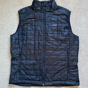 Patagonia nano puff vest black full zip men’s size XL
